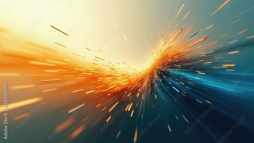 Aufkleber Vibrant Abstract Backdrop Wave With Dynamic Streaks of Color and Motion in a Digital Design