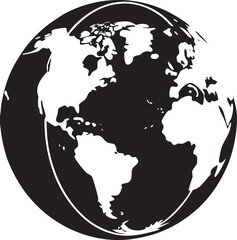 Obraz premium World map in globe shape isolated on white background. vector