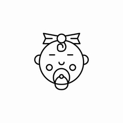 baby girl icon sign vector