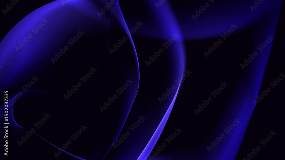 Wall mural deep blue abstract modern orb background loop