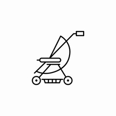 baby stroller icon sign vector