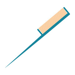 Long comb with handle. Vector