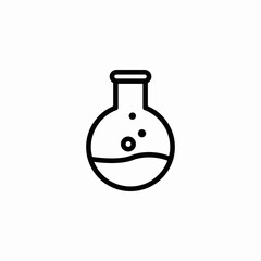 erlenmeyer flask icon sign vector