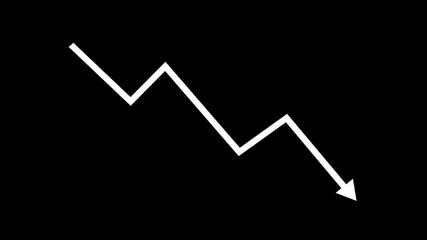 Downward Zigzag Arrow Animation, zigzag arrow pointing downward - Powered by Adobe