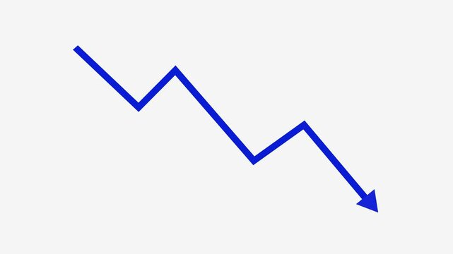 Downward Zigzag Arrow Animation, zigzag arrow pointing downward