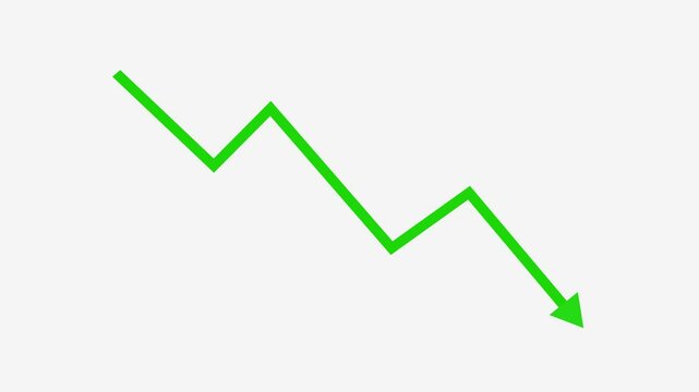 Downward Zigzag Arrow Animation, zigzag arrow pointing downward