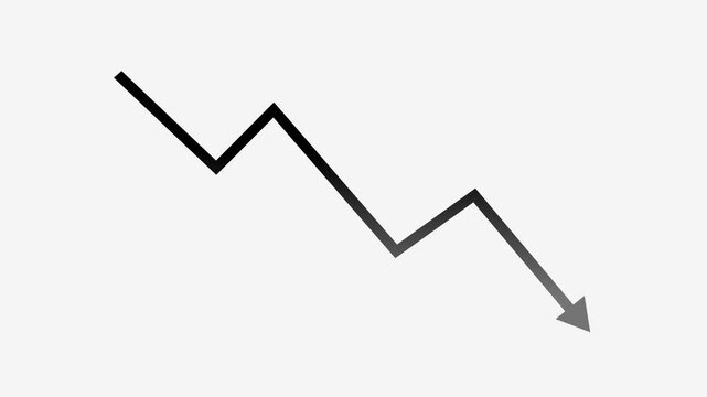 Downward Zigzag Arrow Animation, zigzag arrow pointing downward
