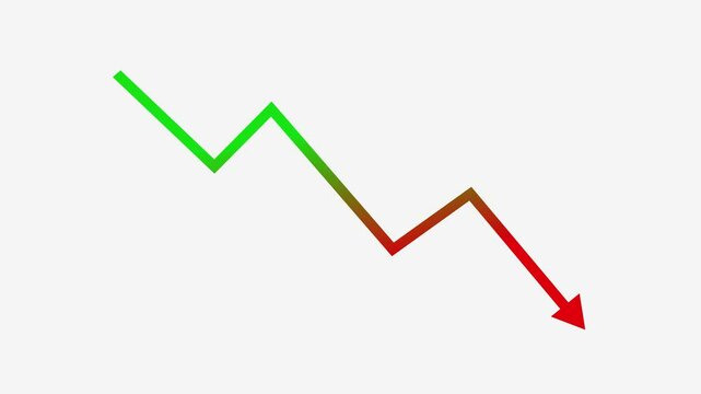 Downward Zigzag Arrow Animation, zigzag arrow pointing downward