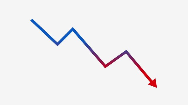 Downward Zigzag Arrow Animation, zigzag arrow pointing downward