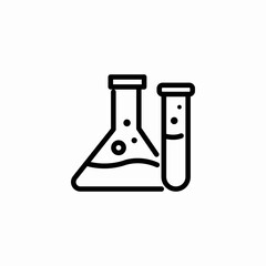 laboratory flasks icon sign vector