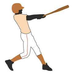 Baseball batter silhouette 1