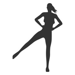 Fitness woman silhouette