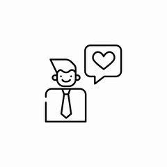 loving boss icon sign vector