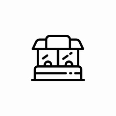 Obraz premium market stall icon sign vector