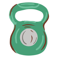 Flat kettleball weight
