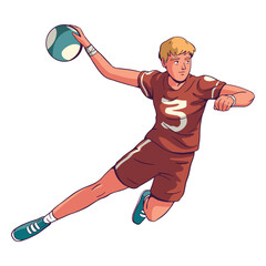 Handball player in action © Vexels