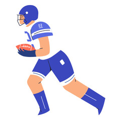 American football player flat