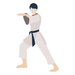 Karate pose man people