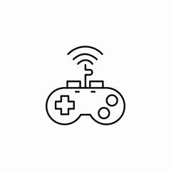 wireless controller icon sign vector