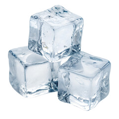 ice cubes isolated without background