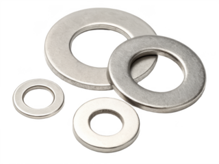 Washers png metal washer png flat washer png tool part png hardware accessory png white background image