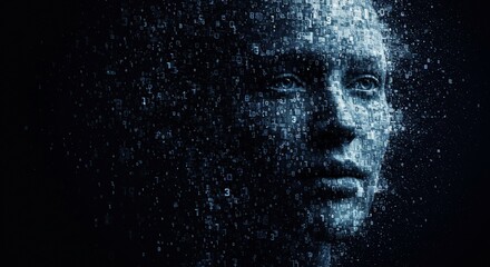 Depressed handsome man with a serious expression and sad eyes looking in the dark rain