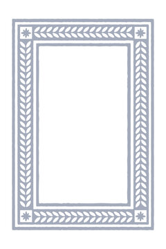 Vintage purple rectangle ornamental frame PNG with transparent background. Regency, Victorian, Greek, Neoclassical inspired antique ornamental hand drawn illustration with botanical details. 