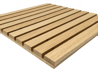 Wood slat panel png acoustic board png soundproof panel png wood texture png interior decor png white background image