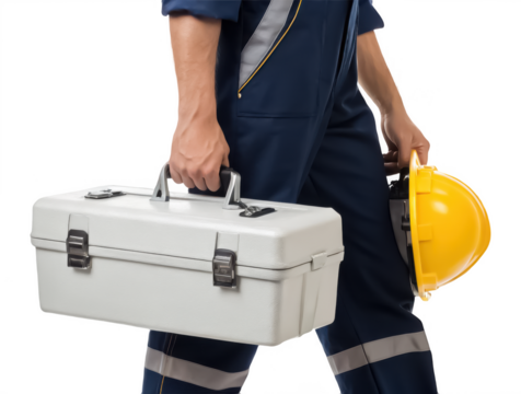 Foldable toolbox png portable box png storage case png tool container png carry box png white background image