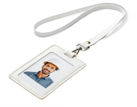 ID badge holder png employee holder png work ID png clip badge png staff ID png white background image