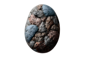 Eggshaped Rock with Intricate Patterns and Textures for Nature Science and Artistic Projects