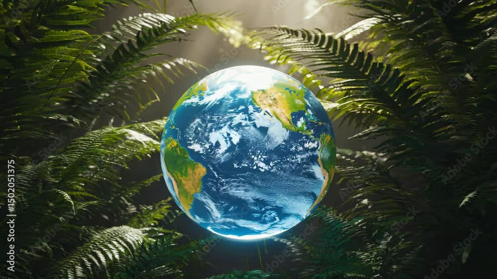 Canvas Prints a view of the earth through a dense forest