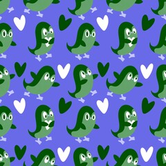 Christmas animals seamless penguin pattern for wrapping paper and fabrics