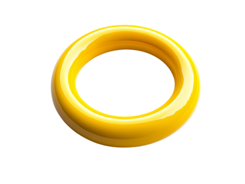 Yellow ring floating on png
