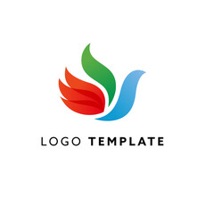 Obraz premium Pigeon logo design. Minimalizm style symbol vector illustration