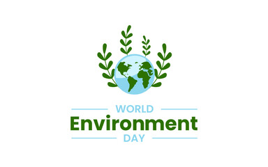 World Environment Day, celebrated every year on June 5th. Poster Design with The Earth Planet for World