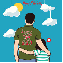 Naklejka premium father day image in vector