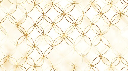 Delicate gold floral pattern on a white background.