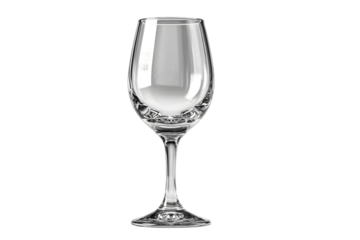 Elegant Crystal Wine Glass on Black Background for Culinary and Beverage Photography