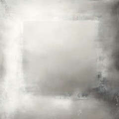 A muted gray and white abstract painting.