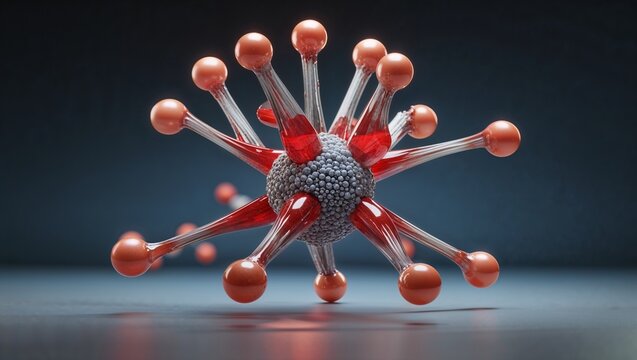 photorealistic ball and stick model of anisole