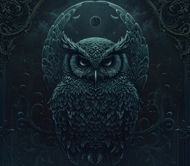 Portrait of owl animal for atmospheric as gothic 