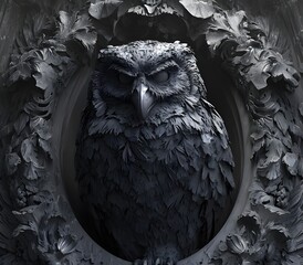 Portrait of owl animal for atmospheric as gothic 