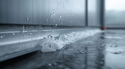 Water intrusion leading to accumulation and potential damage to indoor space