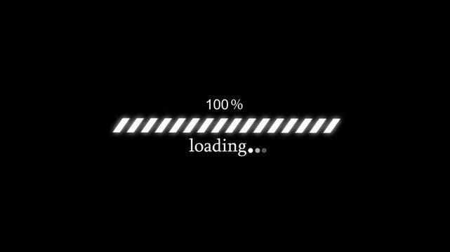 Animated Minimal Loading Screen Bar, Simple Buffering Progress Bar Animation
