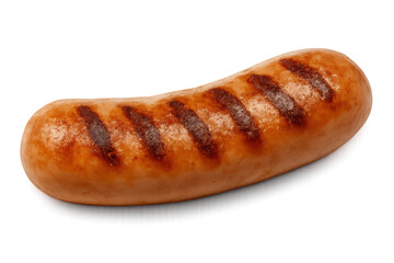 Delicious grilled sausage isolated on transparent background, perfect for food and barbecue related projects