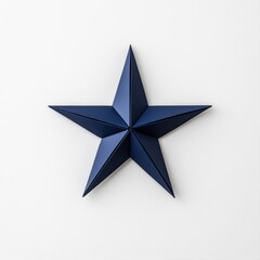 Obraz premium Decorative Blue Star on White Background for Modern Home Decor