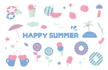 夏のイラスト素材セット