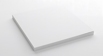 Stack of Blank White Paper Sheets for Printing and Design Mockup
