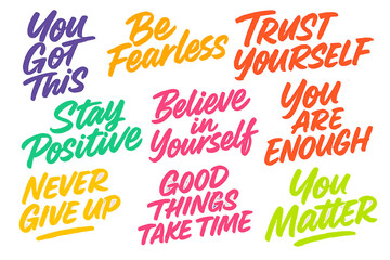 Inspirational quotes emphasizing self-belief and positivity for personal motivation and growth
